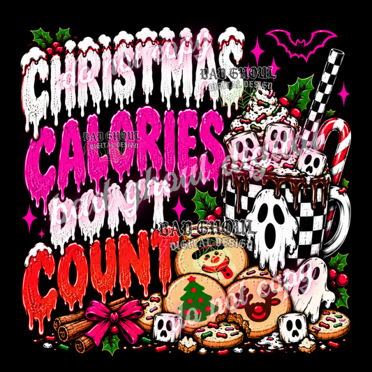Christmas Calories don't count | PNG DOWNLOAD BLACK FAB ONLY