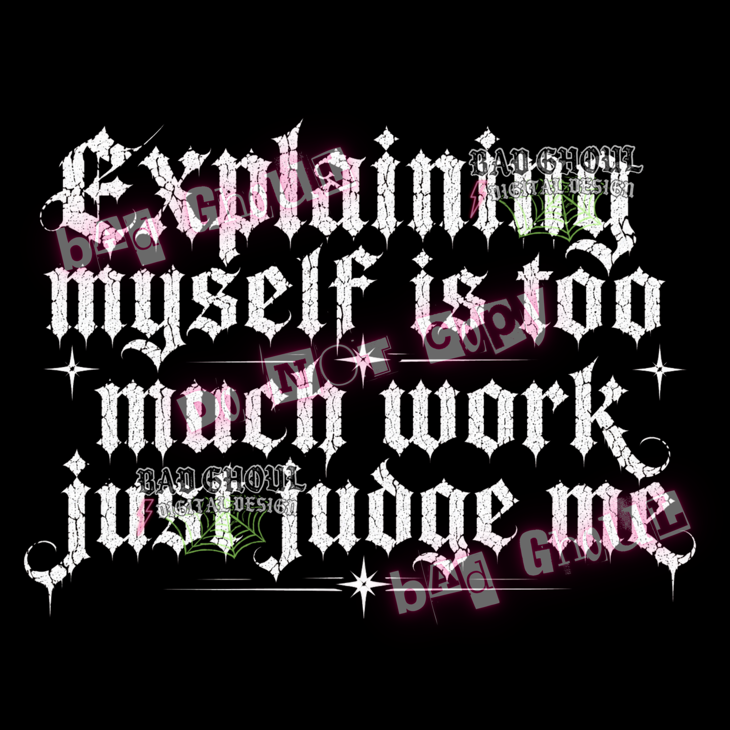 Just Judge Me | PNG DOWNLOAD | Black Fabric Only