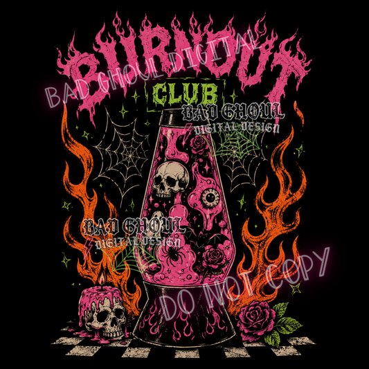 Burnout Club | PNG DOWNLOAD BLACK FAB ONLY