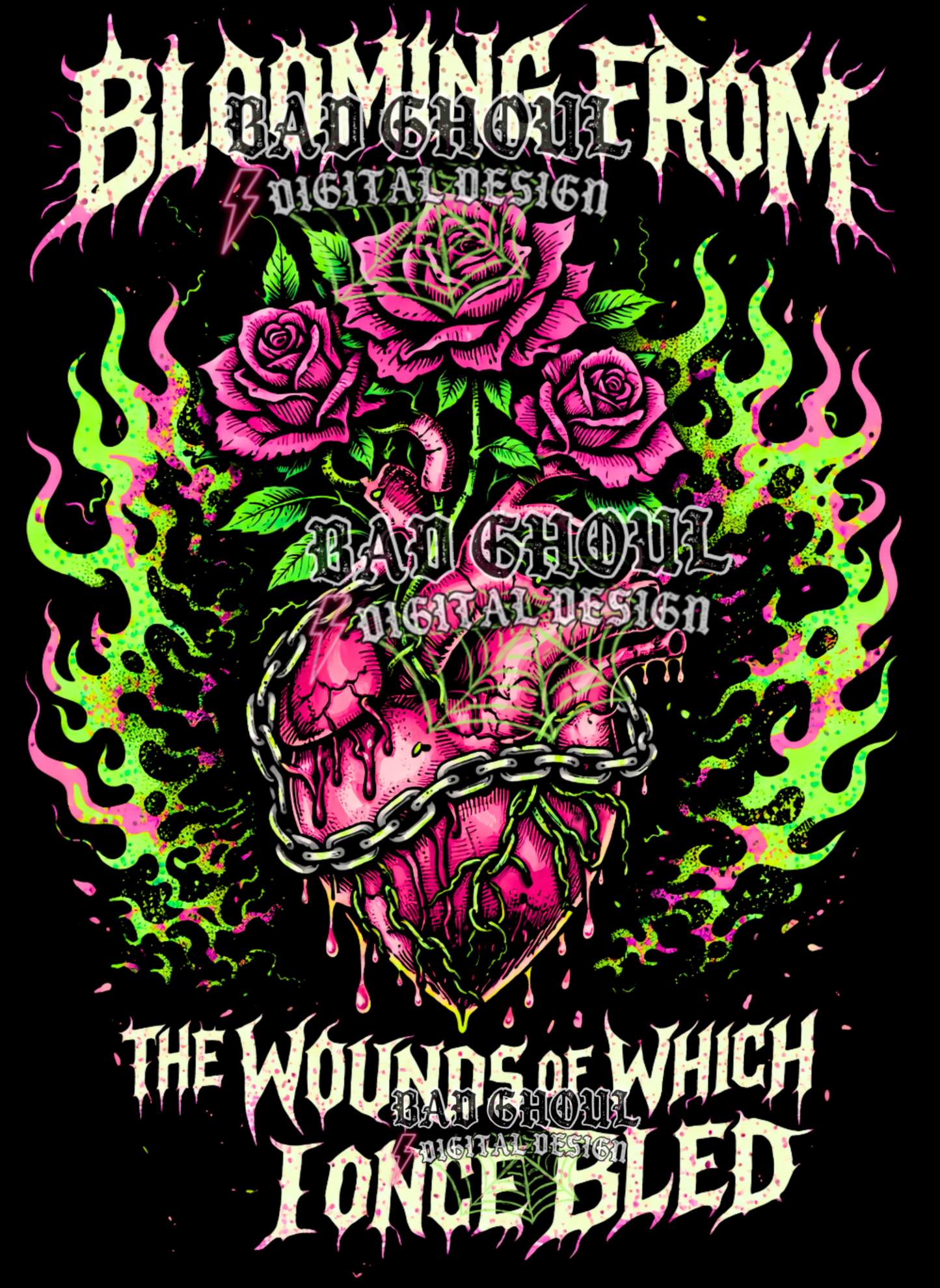 Blooming from the wounds which I once bled-color version | PNG DOWNLOAD BLACK FAB ONLY