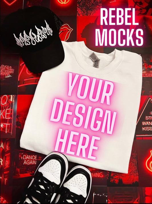 White Edgy Aesthetic Mock Up TRENDING