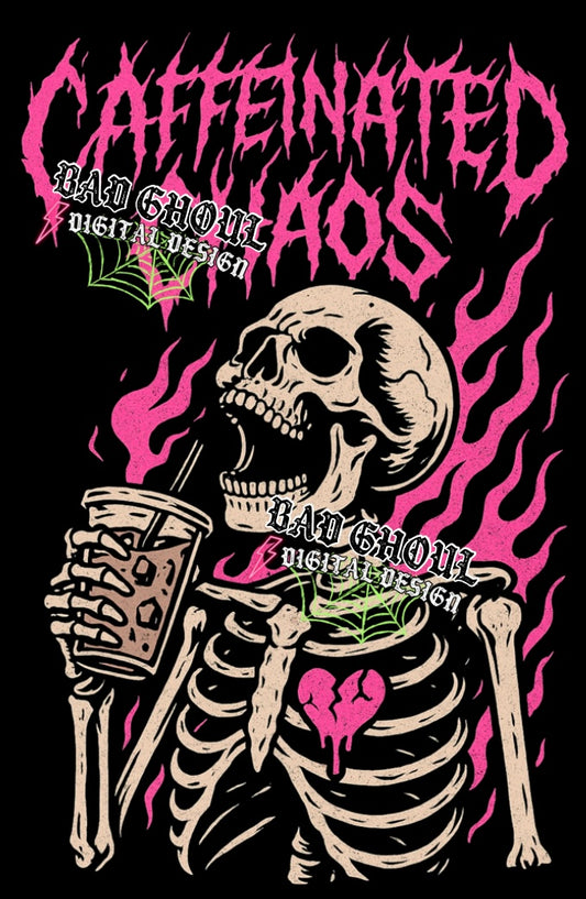Caffeinated Chaos PNG DOWNLOAD Black Fab Only