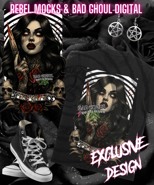 Exclusive RECKLESS PNG DOWNLOAD Black Fabric ONLY