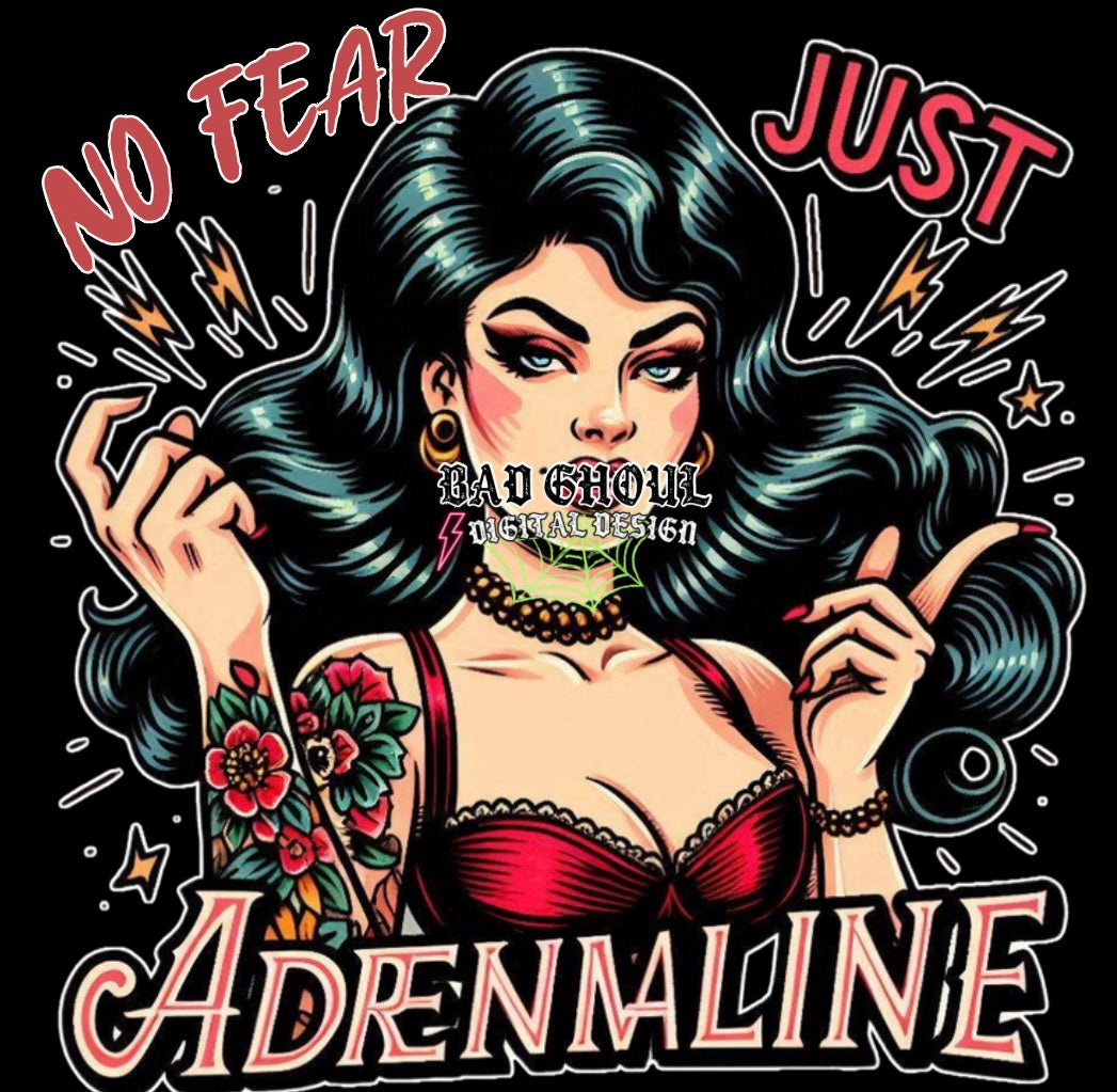 No Fear Just Adrenaline PNG download- 2 Files