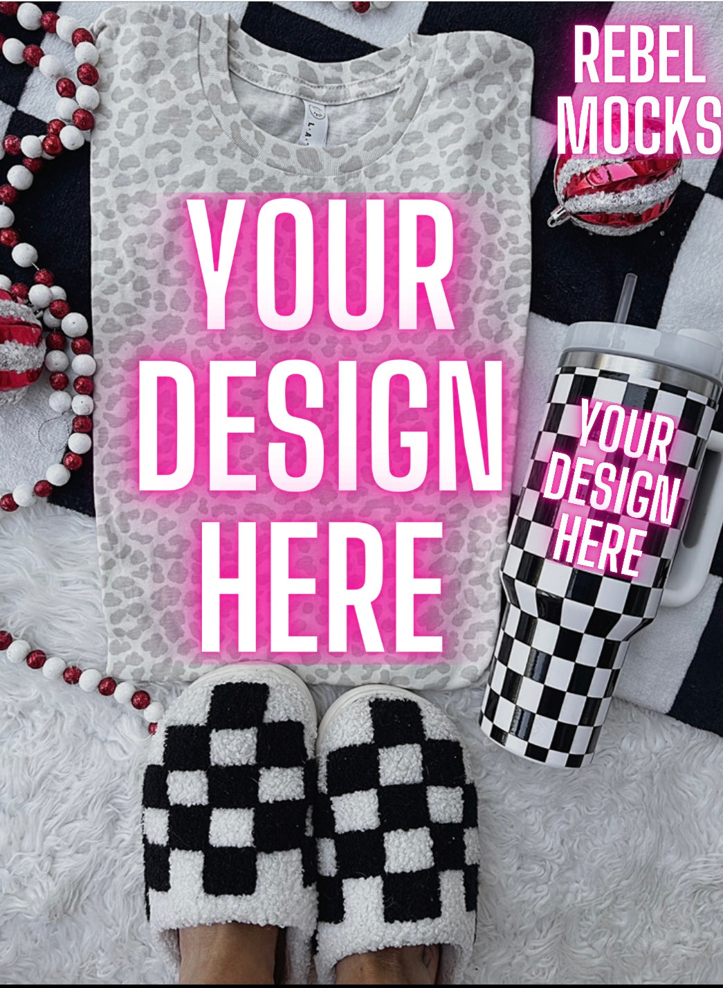 Leopard LAT Holiday Flat Lay Mock Up