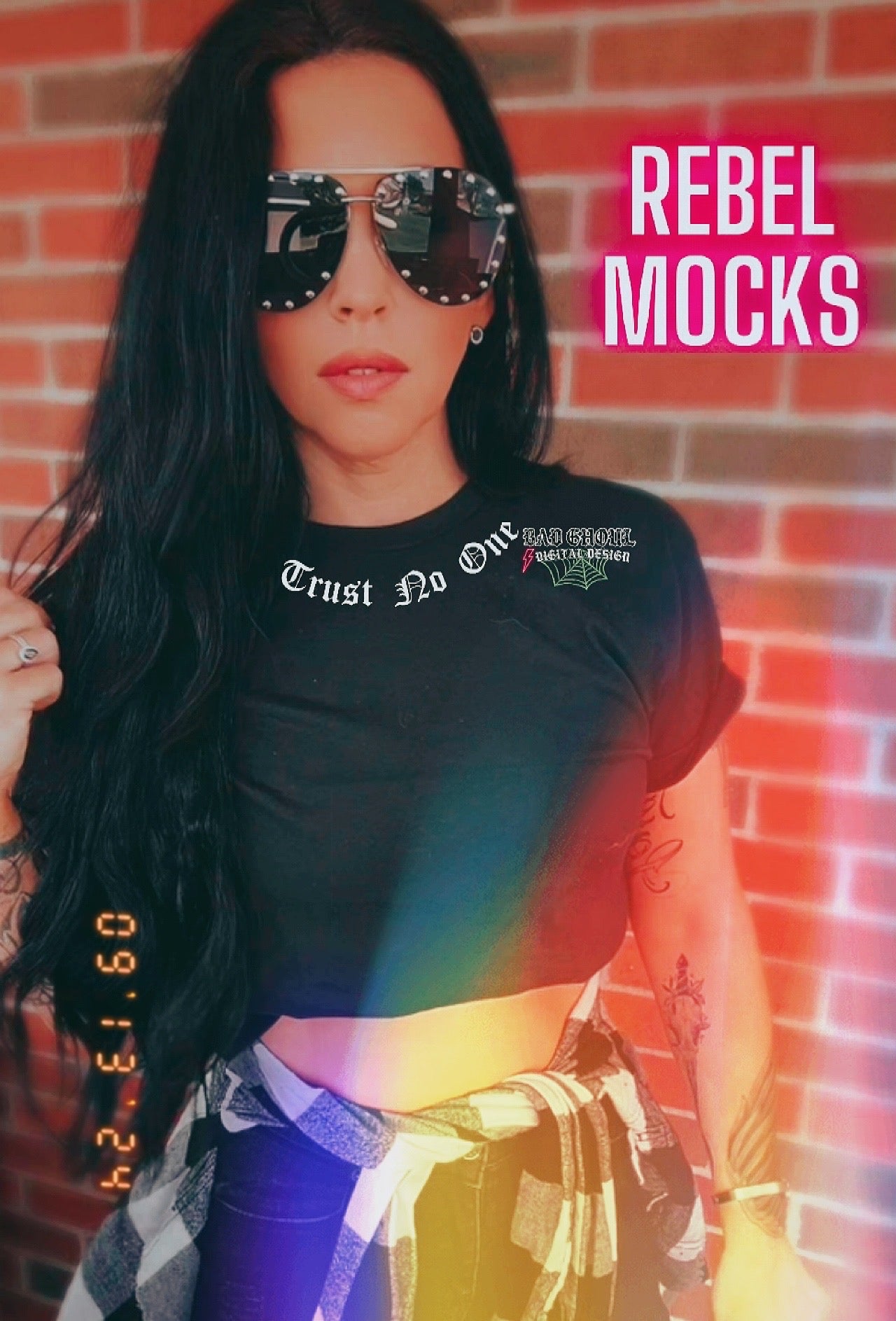 Trust No One Collar Print PNG Download