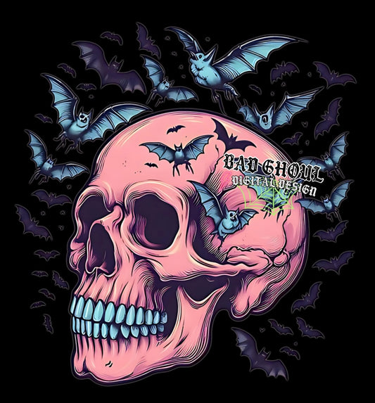 Skull & Bats PNG Download