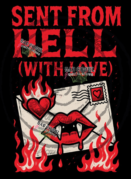 Sent From Hell PNG DOWNLOAD Black Fab Only