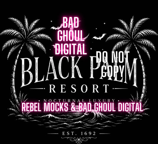 Black Palm| PNG DOWNLOAD | Black Fabric Only