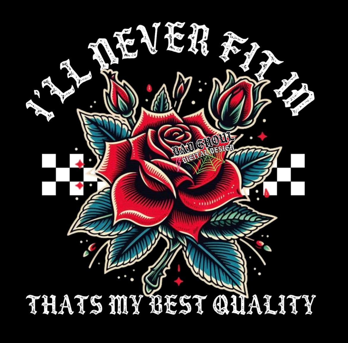 Ill Never fit in PNG Download with pocket