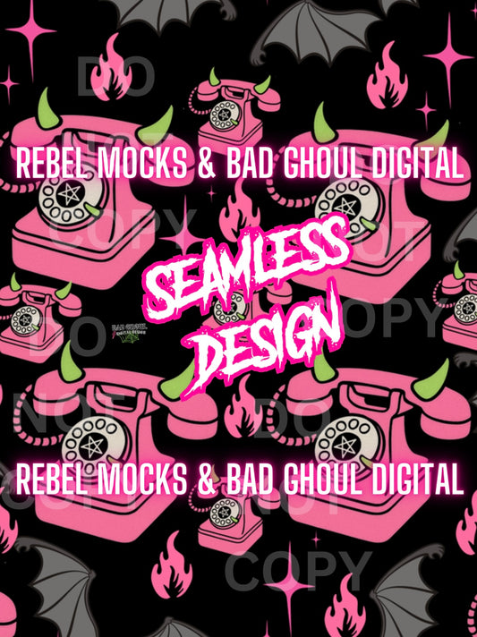 Hells Calling Seamless PNG Download