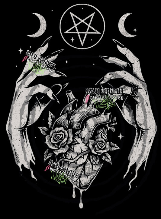 Hands and Heart PNG DOWNLOAD Black Fab Only