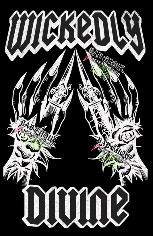 Wickedly Divine PNG Download BLACK Fabric Only