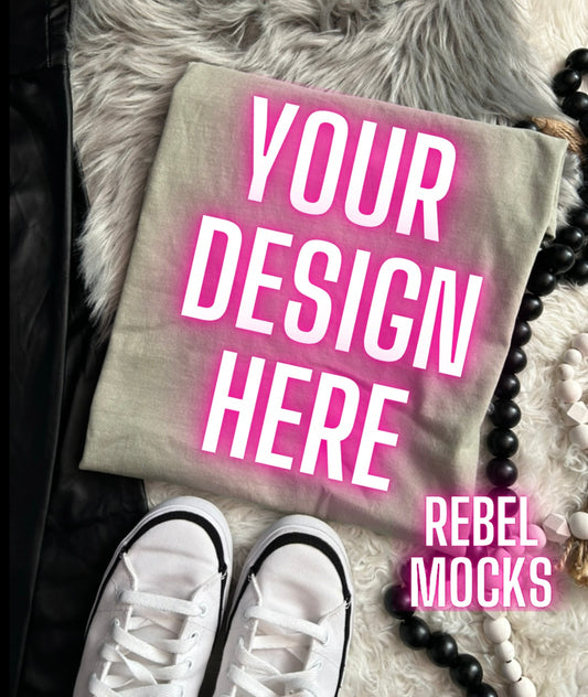 Comfort Colors Sandstone Flat Lay Mock UP