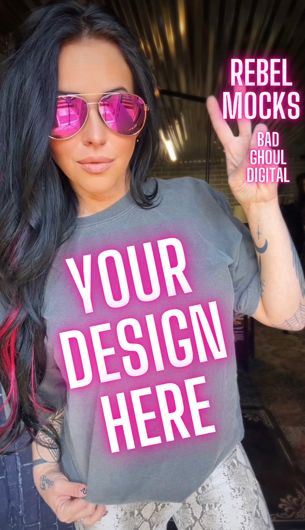 Alt Vibes Pepper Tee Model Mock Up TRENDING