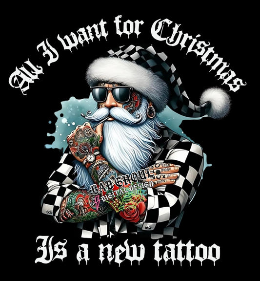 All I Want For Christmas PNG Download black and white text