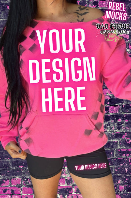 PINK and Black Checkered IRL Model Mock VIBIN