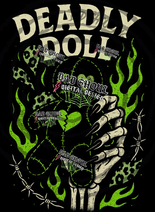 Deadly Doll Black Fabric PNG DOWNLOAD