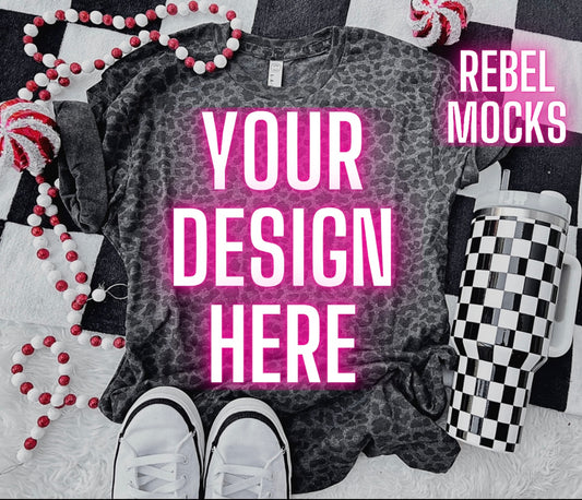 Black Leopard LAT Holiday Flat Lay Mock Up