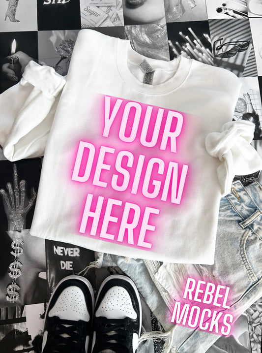 BUNDLE HAWT Vibes Sweatshirt Flat Lay Mock UP