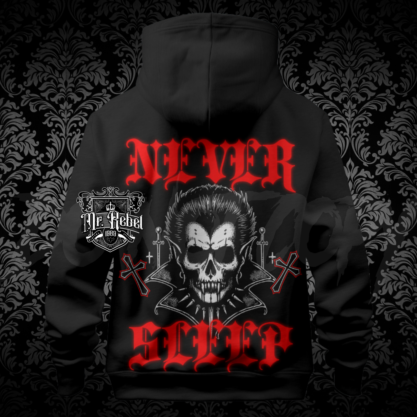 Never Sleep PNG Download BLACK Fabric Only- color knockouts