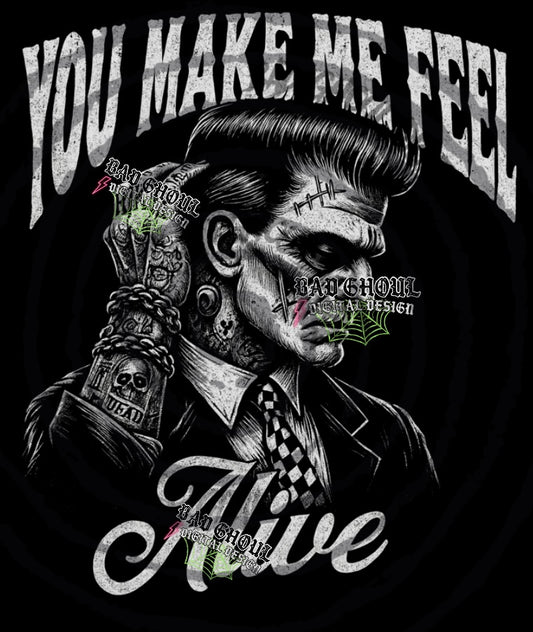 You Make Me Feel PNG DOWNLOAD black fabric only