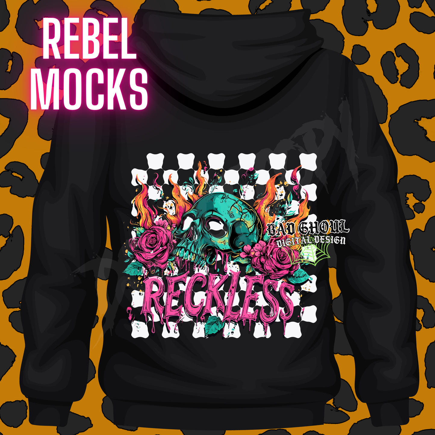 Reckless PNG Download best on dark fabric