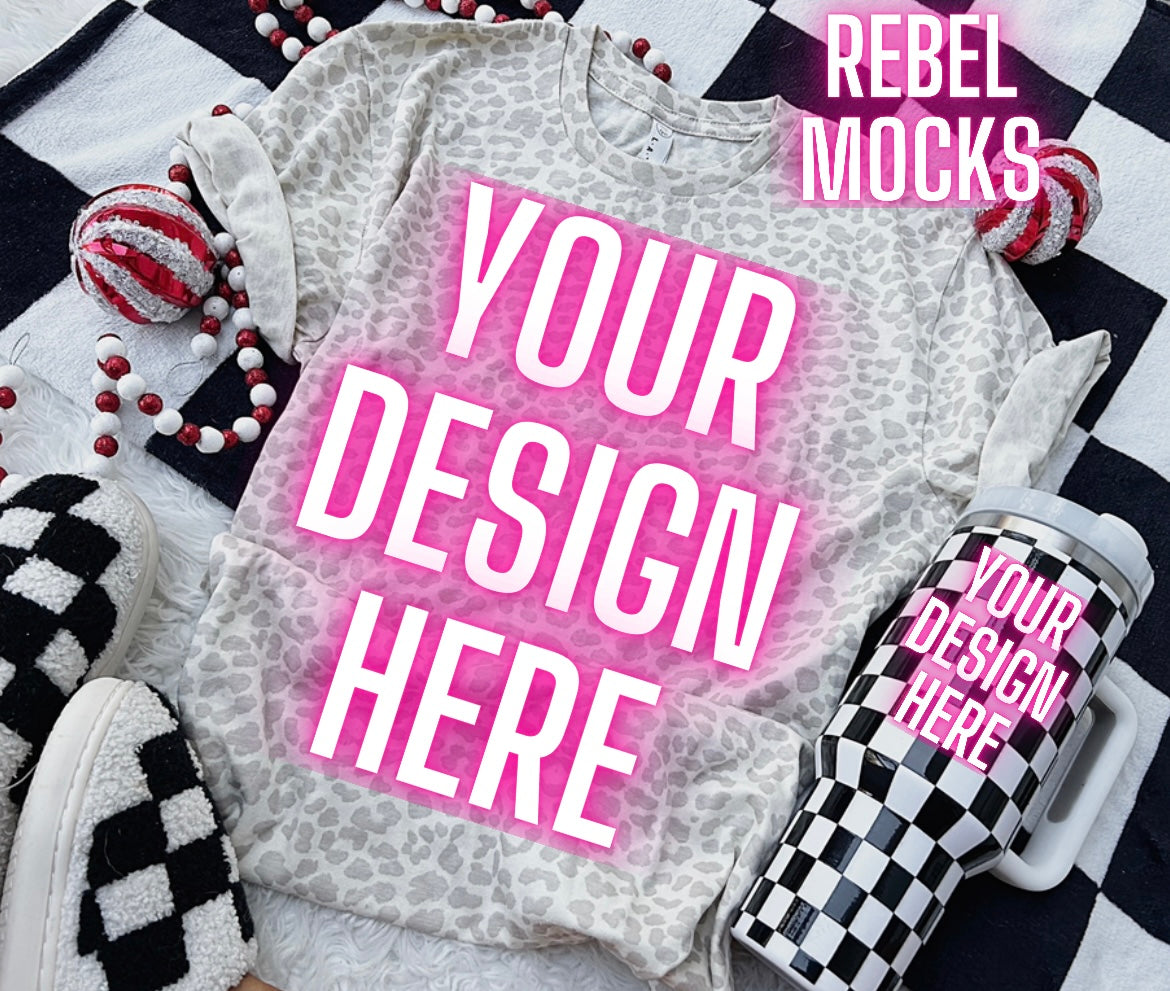 Leopard LAT Holiday Flat Lay Mock Up