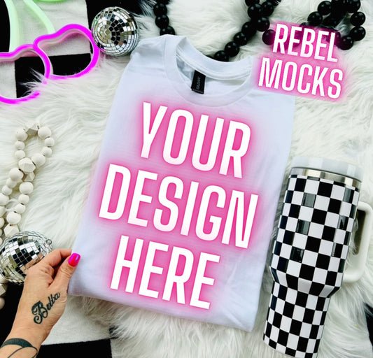 White Flat Lay Trending Mock Up Flat Lay