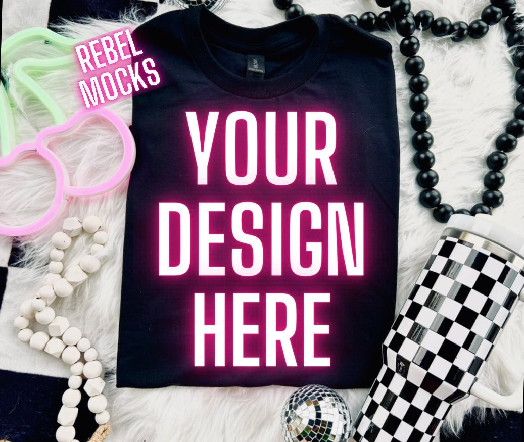 Black Flat Lay Trending Mock Up Flat Lay