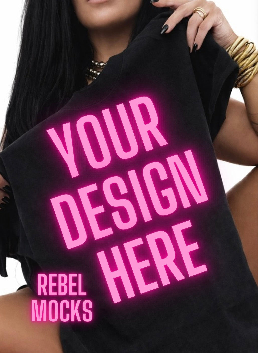 Comfort Colors Black| Edgy Alternative Mock Up