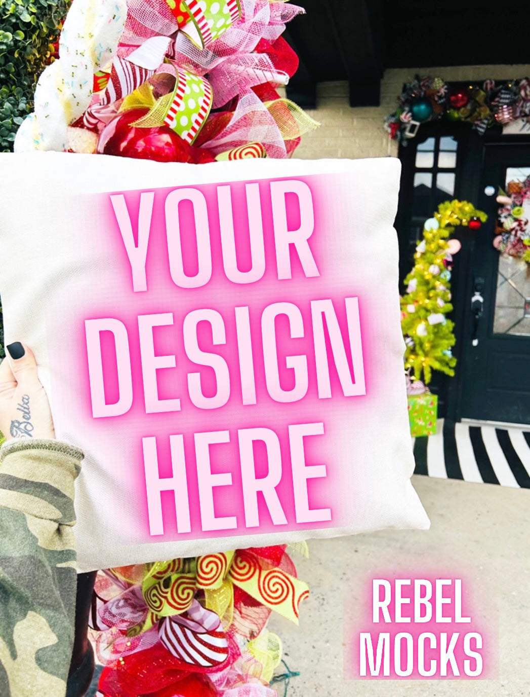 Holiday Throw Pillow Mock Up Bundle TRENDING VIBES