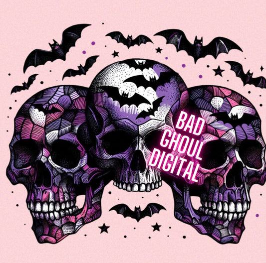 Geo Skellies and Bats PNG Download