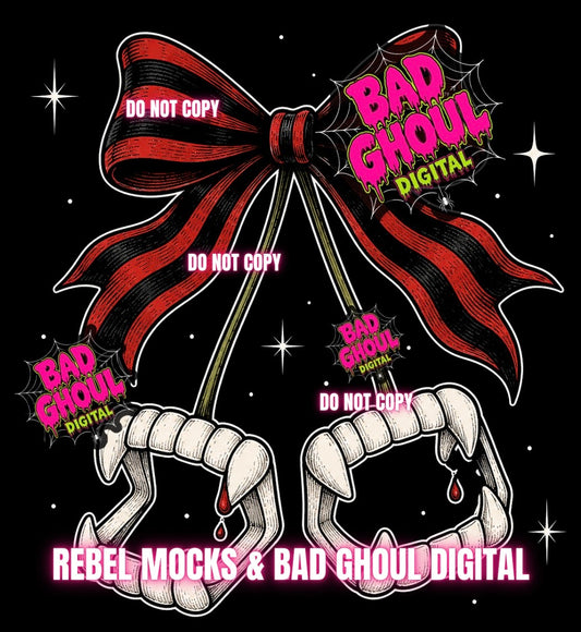 Vampy Bow| Black Fabric|PNG DOWNLOAD