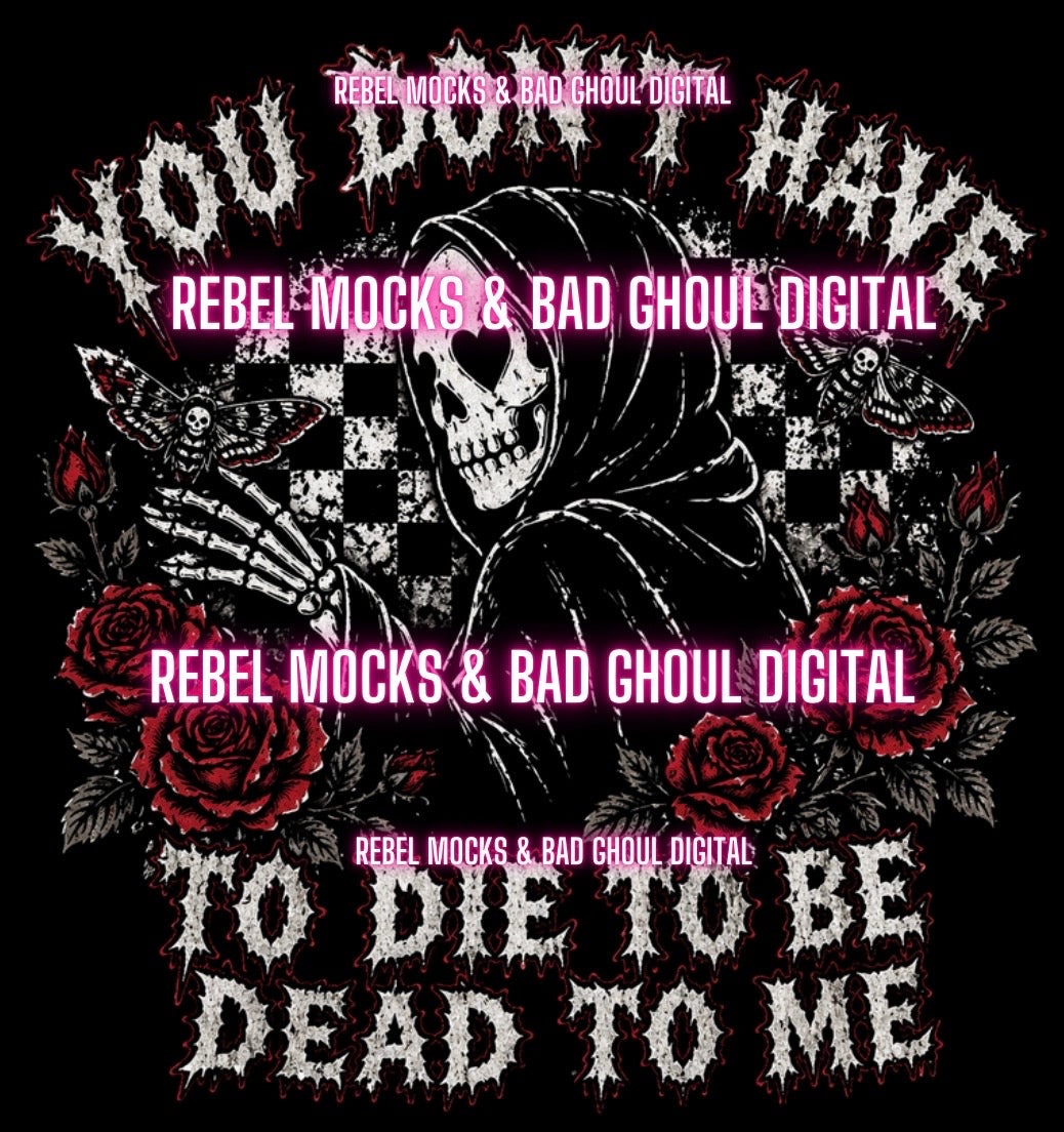 Dead to me | Black Fabric Ultra Grunge |PNG DOWNLOAD