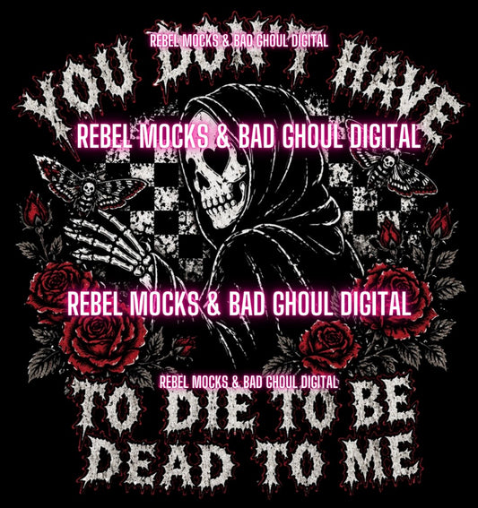 Dead to me | Black Fabric Ultra Grunge |PNG DOWNLOAD