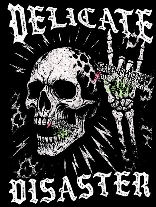 Delicate Disaster PNG Download Black Fabric Only