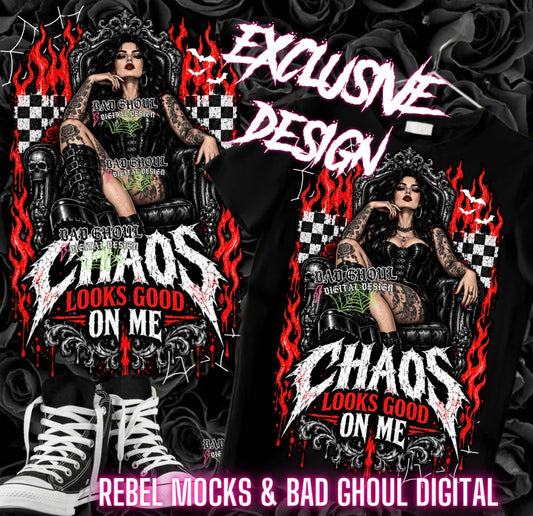 EXCLUSIVE | Chaos Looks Good| PNG DOWNLOAD| Black Fabric