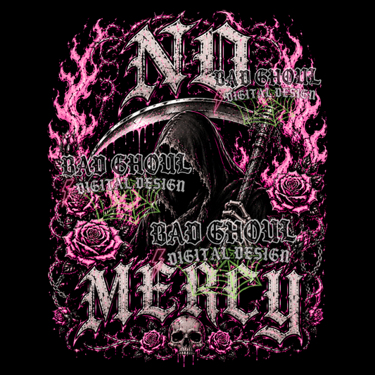 No Mercy - Reaper | PNG DOWNLOAD | Black Fabric Only