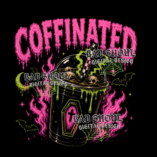Coffinated | PNG DOWNLOAD | Black Fabric Only
