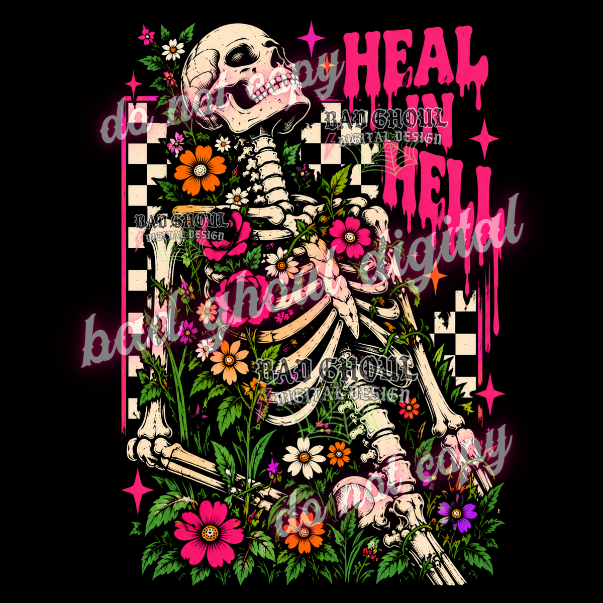 Heal in Hell | PNG DOWNLOAD BLACK FAB ONLY