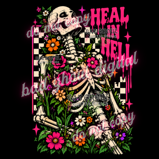 Heal in Hell | PNG DOWNLOAD BLACK FAB ONLY