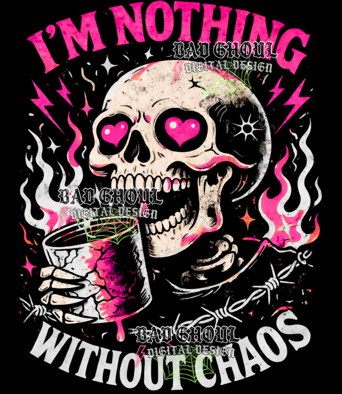 I'm nothing without chaos I PNG DOWNLOAD BLACK FAB ONLY