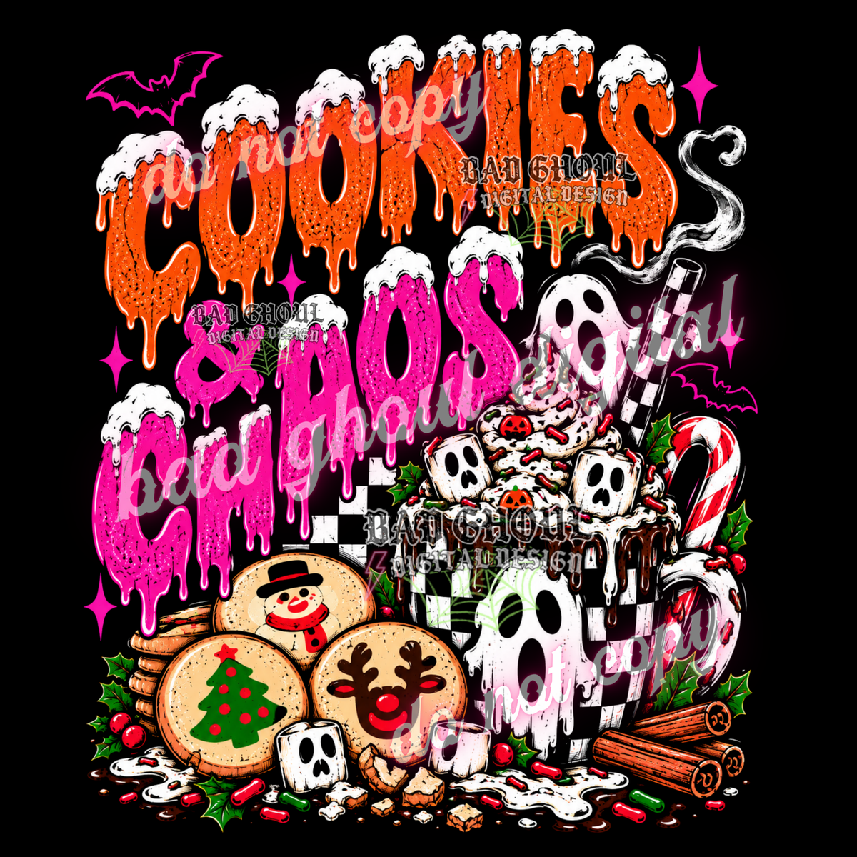 Cookies & Chaos | PNG DOWNLOAD BLACK FAB ONLY