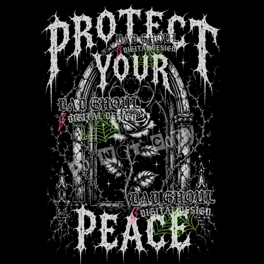 Protect your peace | PNG DOWNLOAD | Black Fabric Only