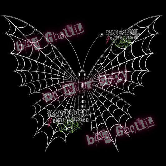 Butterfly Web | PNG DOWNLOAD | Black Fabric Only
