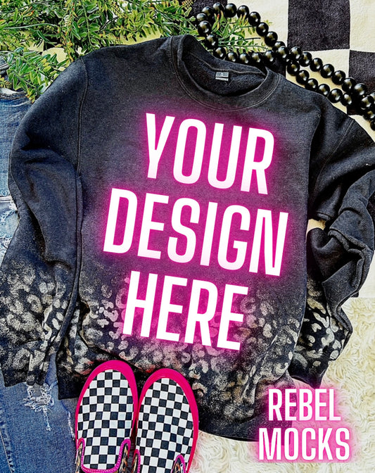 Black Cheetah Flat Lay Mock Up TRENDING