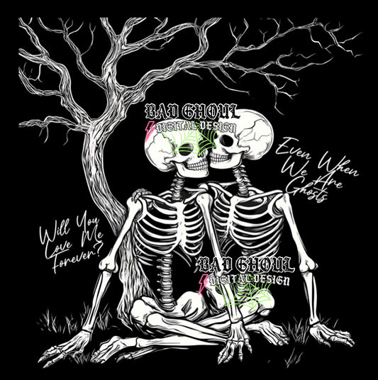 Will you Love Me Forever PNG Download 2 files- black fabric only