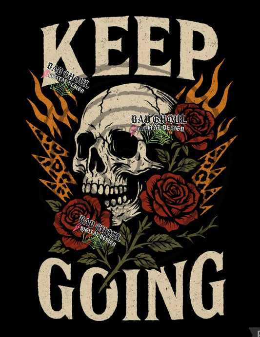 Keep Going PNG DOWNLOAD Black Fabric Only