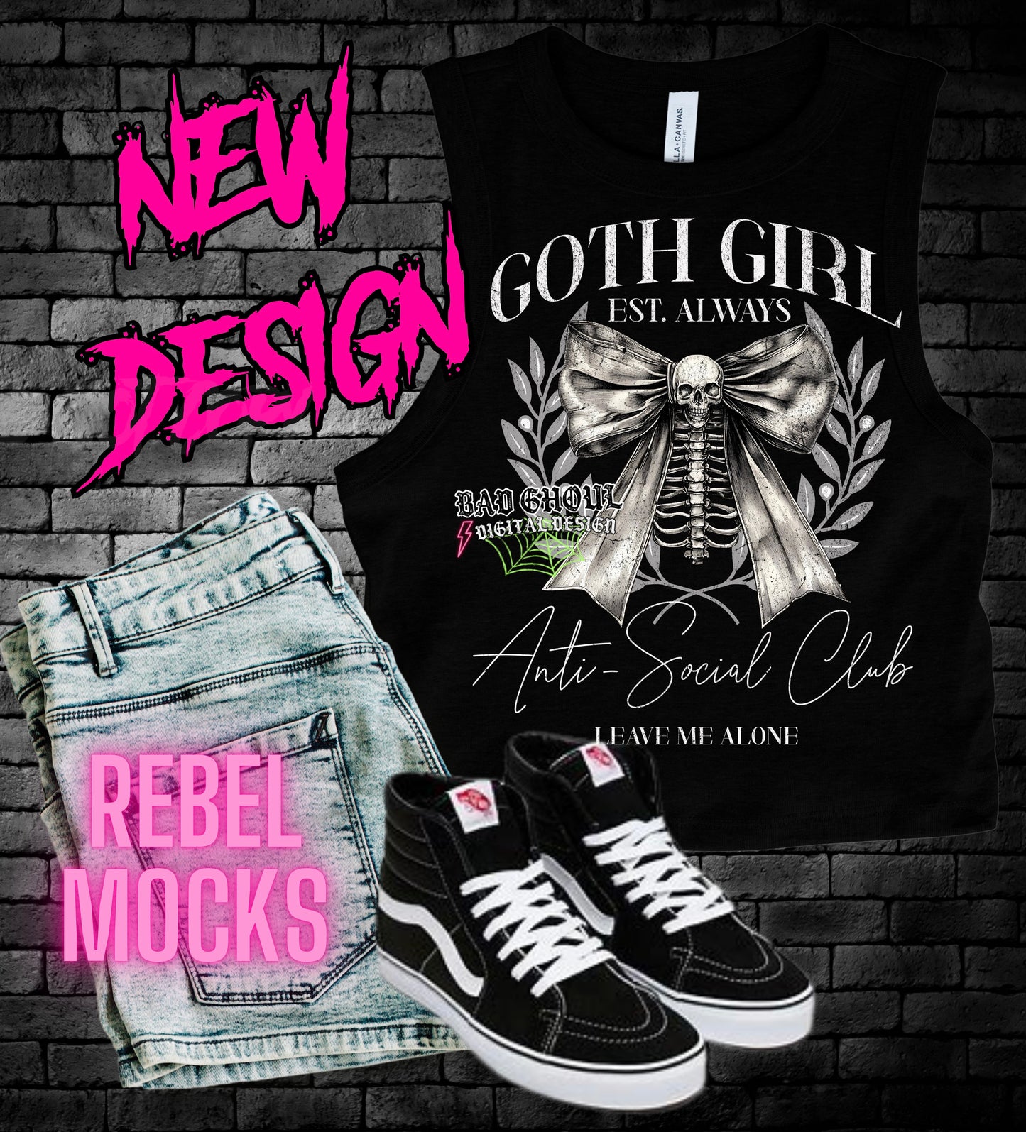 Goth Girl Coquette PNG Download